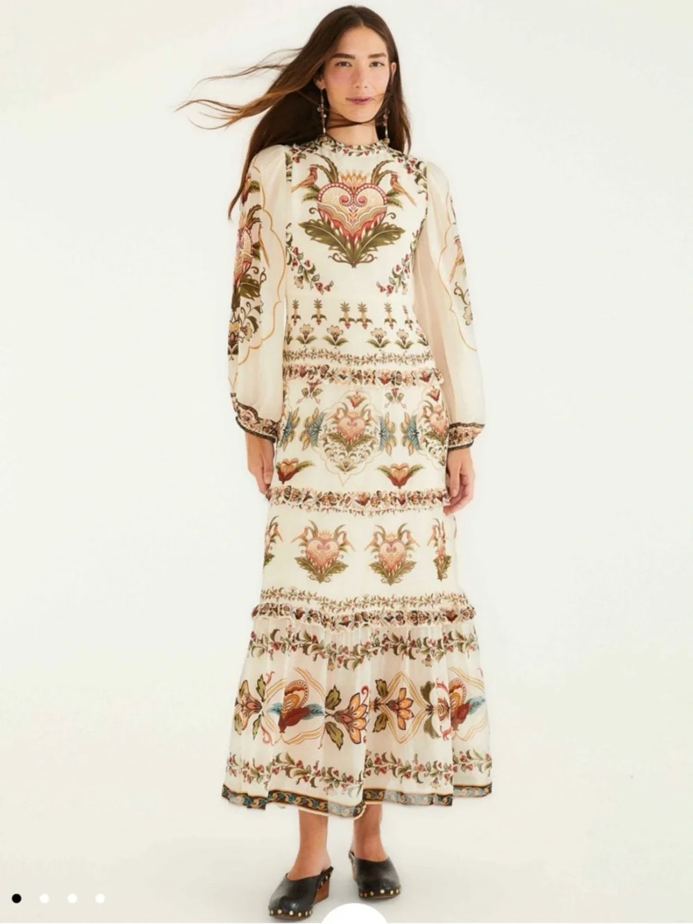 FARM Rio Majestic Hearts Maxi Dress, NWT 🇧🇷 - Picture 1 of 16